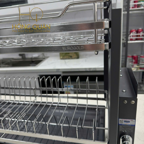 Giá bát đĩa nâng hạ inox 304.9